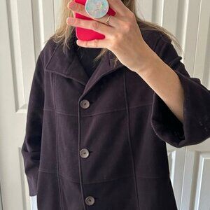 MALLIA Cashmere and Wool Dark Purple Jacket Size 16